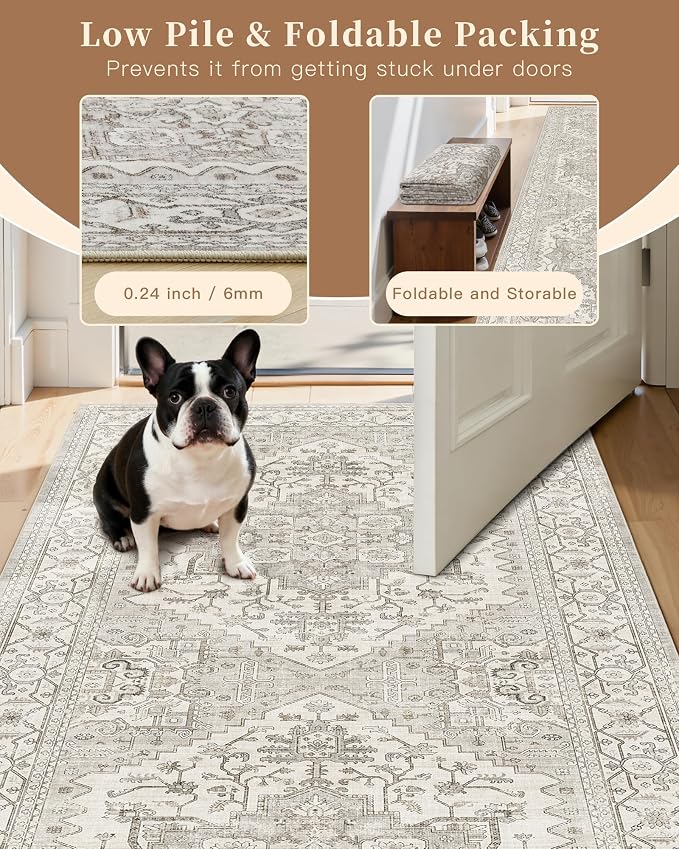 Madane 4x10 Wide Hallway Runner Rug Washable - Image 6