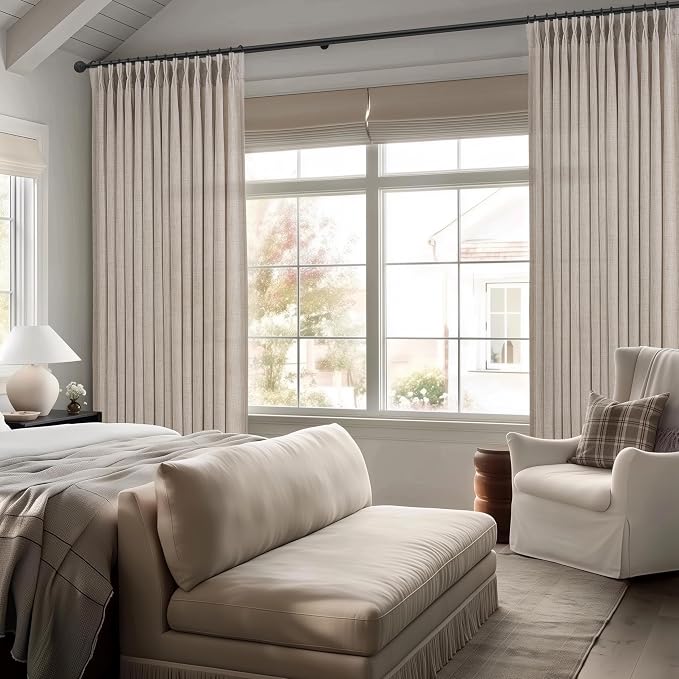 Extra Wide 70 Inch Pinch Pleated Curtains 84 Inch Length 2 Panels Set - Image 7