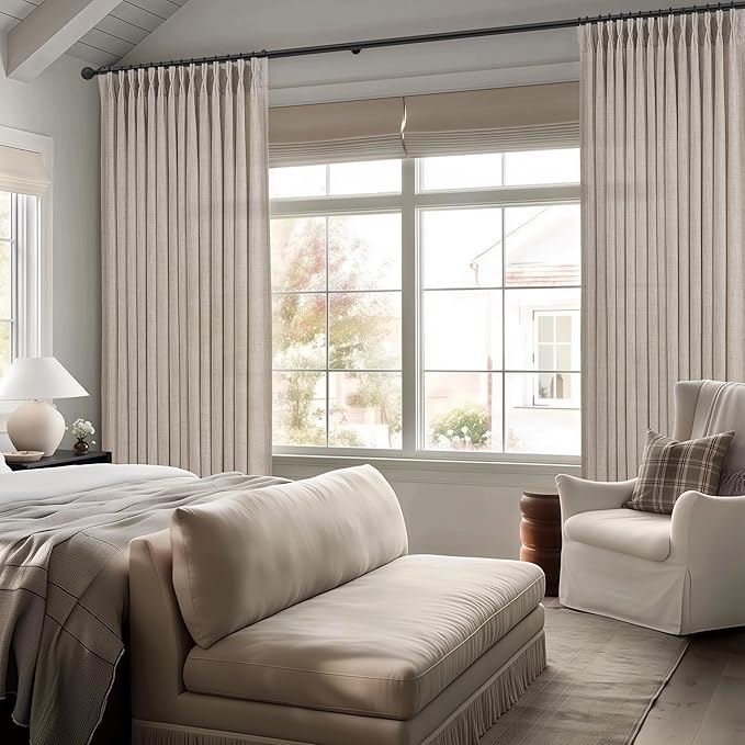 Greyish Brown Pinch Pleated Curtains 92 Inches Long 2 Panels Set - Image 5