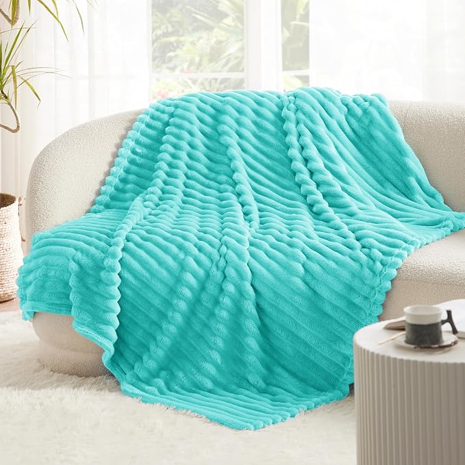 Bedsure Soft Throw Blanket for Couch Decor Gifts Blue Fog 50"x60" | Birthday - Image 6