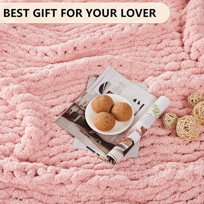 L'AGRATY Chunky Knit Throw Blanket - Image 8