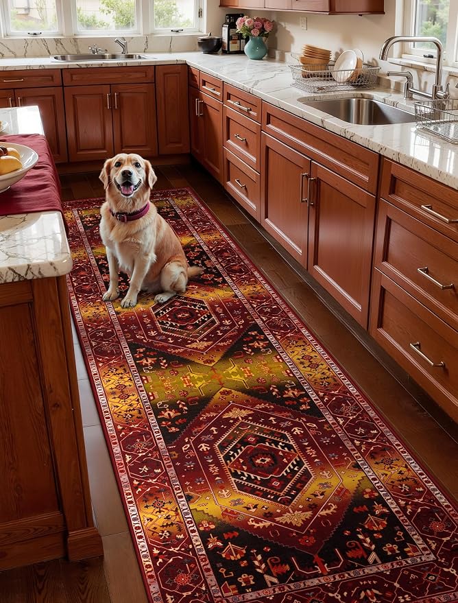 SERISSA 2'6"x10' Washable Non Slip Boho Runner Rug - Image 2
