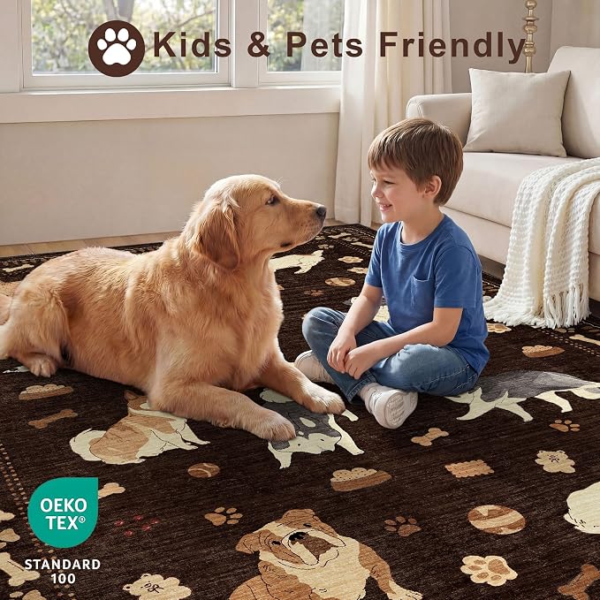 DUKINO 2x3 Bathroom Rugs, Washable Dog Kitchen Rug Non Slip, Stain Resistant - Image 4