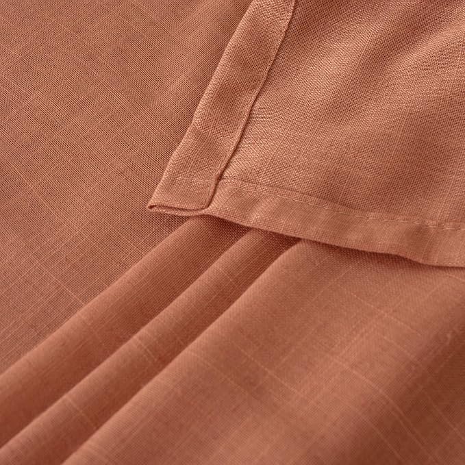 BGment Terracotta Linen Curtains 72 Inches Long - Image 8