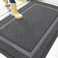 OLANLY Front Door Mat Outside 47x30, All-Season Heavy-Duty Rubber Doormat | Grey by OLANLY