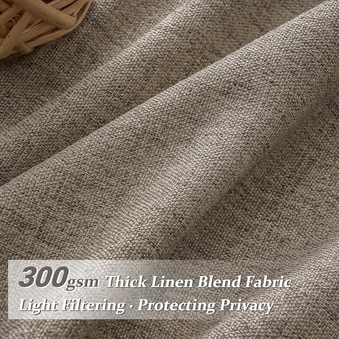 Pinch Pleated Light Filtering 70 Inch Extra Wide Curtains 108 Inches Long - Image 3