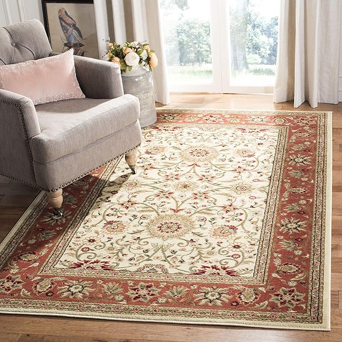 SAFAVIEH Lyndhurst Area Rug 6x8, Traditional Ivory & Rust LNH212R by Unknown