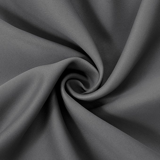 Grey Thermal Blackout Curtains/42 x 84 Inch/Set of 2 Panels Room Darkening - Image 5