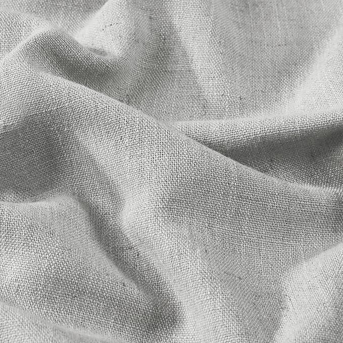 Vision Home Light Gray Pinch Pleated Full Blackout Curtains Linen Blended 60" - Image 6